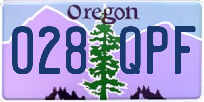 OR license plate 028QPF