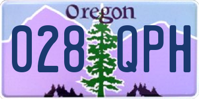 OR license plate 028QPH