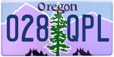 OR license plate 028QPL