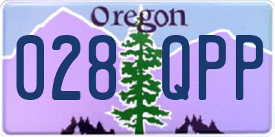 OR license plate 028QPP