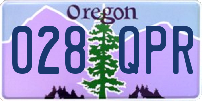 OR license plate 028QPR