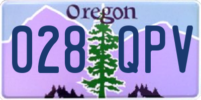 OR license plate 028QPV