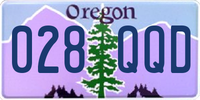 OR license plate 028QQD