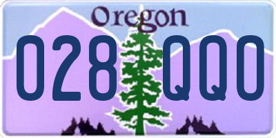 OR license plate 028QQO