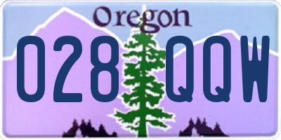 OR license plate 028QQW