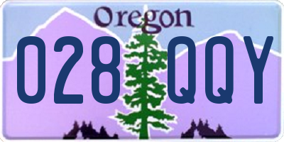 OR license plate 028QQY