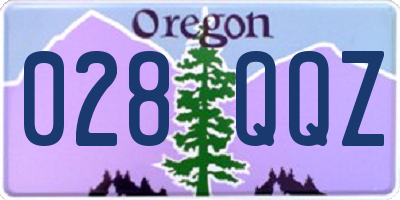 OR license plate 028QQZ