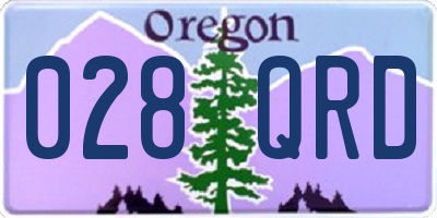 OR license plate 028QRD