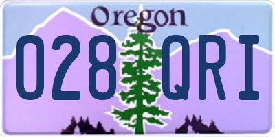 OR license plate 028QRI