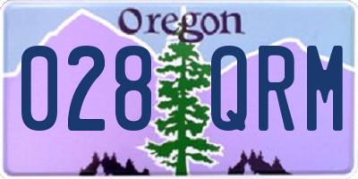 OR license plate 028QRM