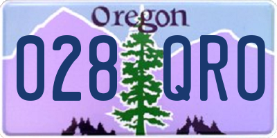 OR license plate 028QRO