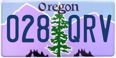 OR license plate 028QRV