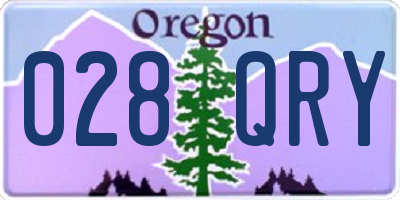 OR license plate 028QRY