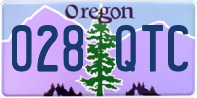 OR license plate 028QTC