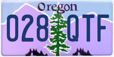 OR license plate 028QTF