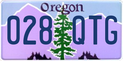 OR license plate 028QTG