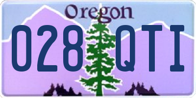 OR license plate 028QTI