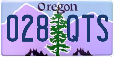 OR license plate 028QTS