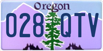 OR license plate 028QTV