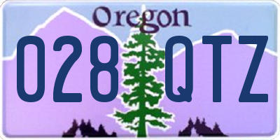 OR license plate 028QTZ