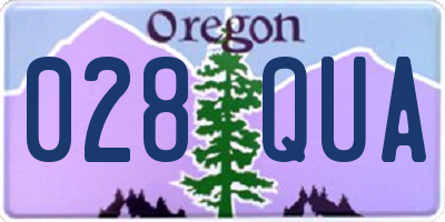 OR license plate 028QUA