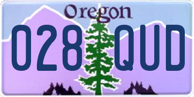 OR license plate 028QUD