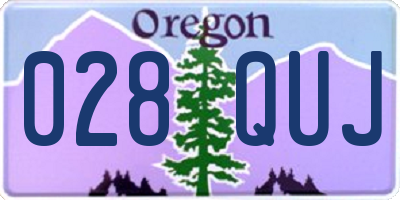 OR license plate 028QUJ