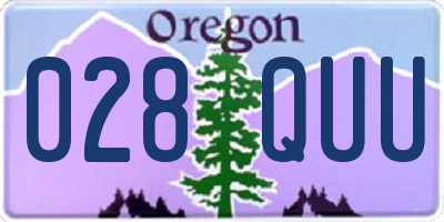 OR license plate 028QUU