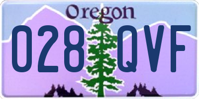 OR license plate 028QVF