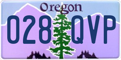 OR license plate 028QVP