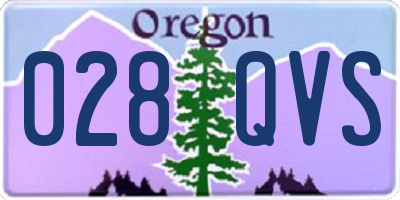 OR license plate 028QVS