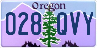 OR license plate 028QVY