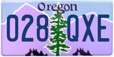 OR license plate 028QXE