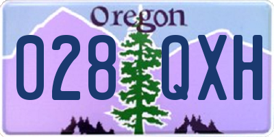 OR license plate 028QXH