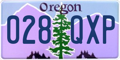 OR license plate 028QXP