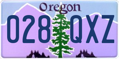OR license plate 028QXZ