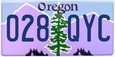 OR license plate 028QYC