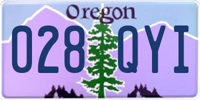 OR license plate 028QYI