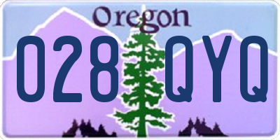 OR license plate 028QYQ