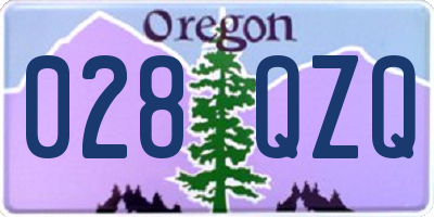 OR license plate 028QZQ