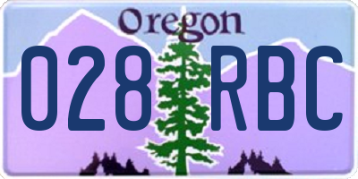 OR license plate 028RBC