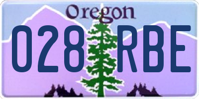 OR license plate 028RBE