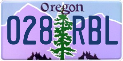 OR license plate 028RBL