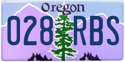 OR license plate 028RBS