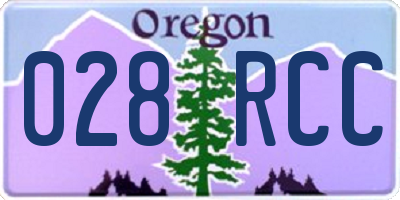 OR license plate 028RCC
