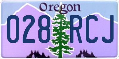 OR license plate 028RCJ