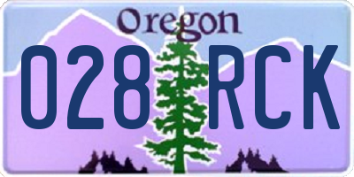 OR license plate 028RCK