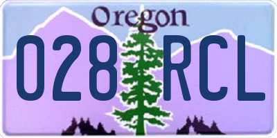 OR license plate 028RCL