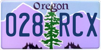 OR license plate 028RCX