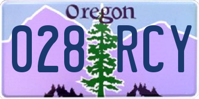 OR license plate 028RCY